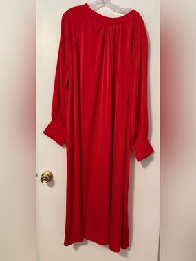 H&M XXL Holiday Red Long Sleeve Women's Dress Sheath Chic